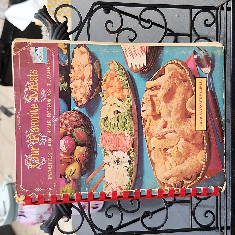 VINTAGE 1966 "OUR FAVORITE MEATS" SPIRAL-BOUND COOKBOOK